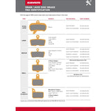 SRAM Disc Brake Pads, Organic Quiet Road, Steel Backing, Elixir DB Level