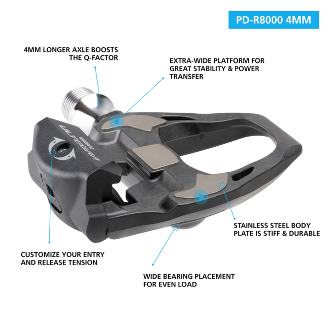 Shimano Ultegra R8000 SPD-SL Pedals +4 mm