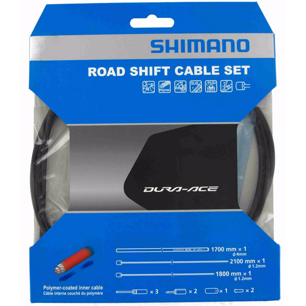 Shimano Dura Ace 9000 Road Shift Cable Set - Black - Racer Sportif