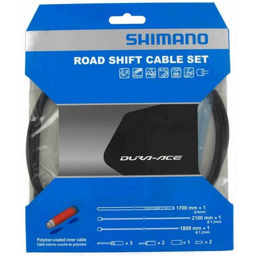 Shimano Dura Ace 9000 Road Shift Cable Set - Black - Racer Sportif